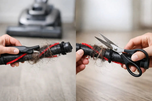 Vacuum Brush Cleaner Versus Scissors